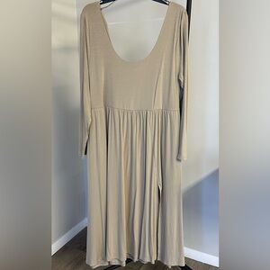a new day Beige low back Long Sleeve Dress XXL